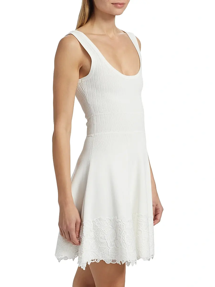 Generation Love Women's Orpheus Lace Combo Rib Mini-Dress | Thumbnail 4 Generation Love Women's Orpheus Lace Combo Rib Mini-Dress | Thumbnail 4
