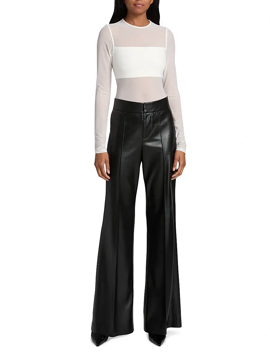 Alice + Olivia Women's Bandeau Sheer Bodysuit | Thumbnail 2 Alice + Olivia Women's Bandeau Sheer Bodysuit | Thumbnail 2