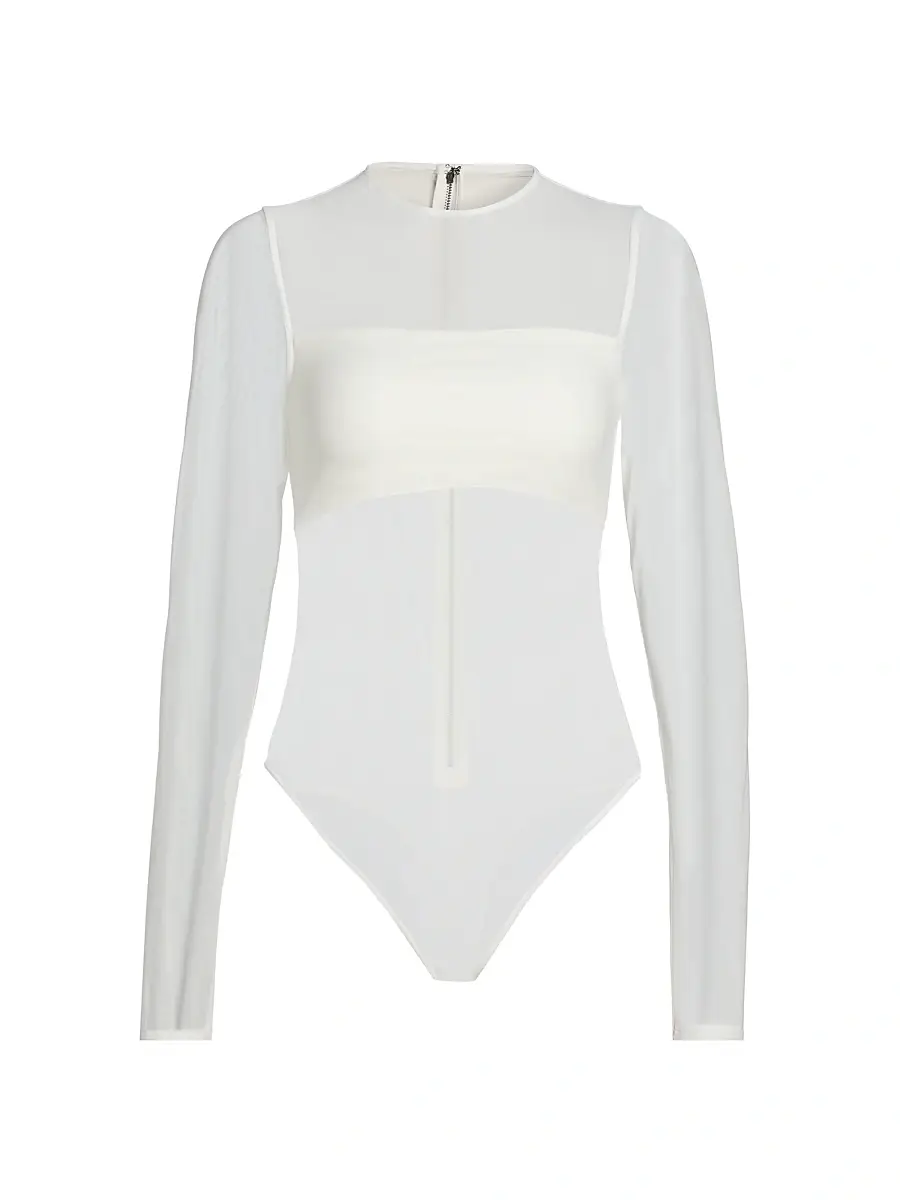 Alice + Olivia Women's Bandeau Sheer Bodysuit