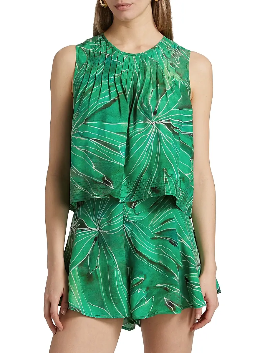 Marie Oliver Women's Letta Botanical Print Sleeveless Top | Thumbnail 3 Marie Oliver Women's Letta Botanical Print Sleeveless Top | Thumbnail 3