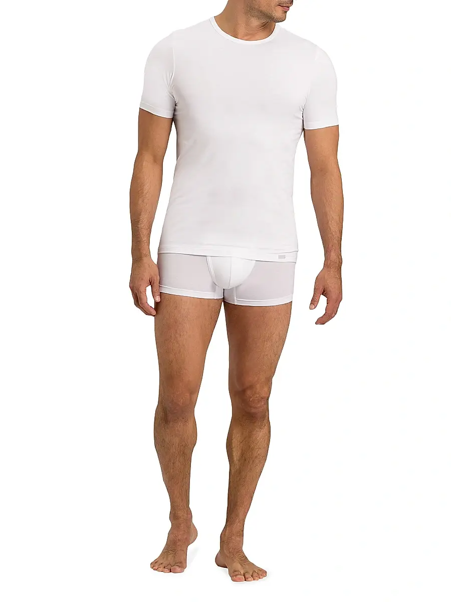 Hanro Men's Two-Pack Cotton Essentials T-Shirt | Thumbnail 2 Hanro Men's Two-Pack Cotton Essentials T-Shirt | Thumbnail 2