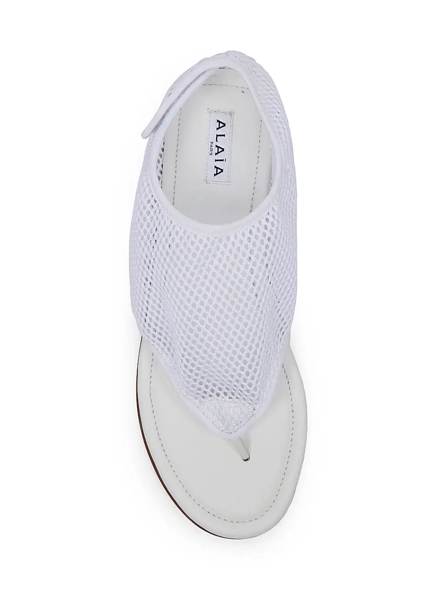 ALAIA Women's Mesh Sandals - Blanc Optique | Thumbnail 5 ALAIA Women's Mesh Sandals - Blanc Optique | Thumbnail 5