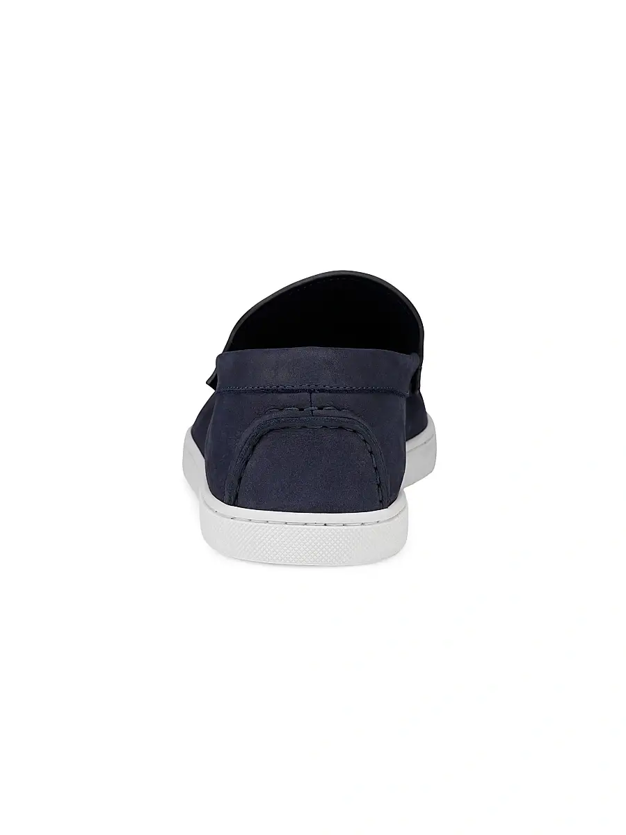 Christian Louboutin Men's Moonboat Leather Loafers - Zaffiro | Thumbnail 3