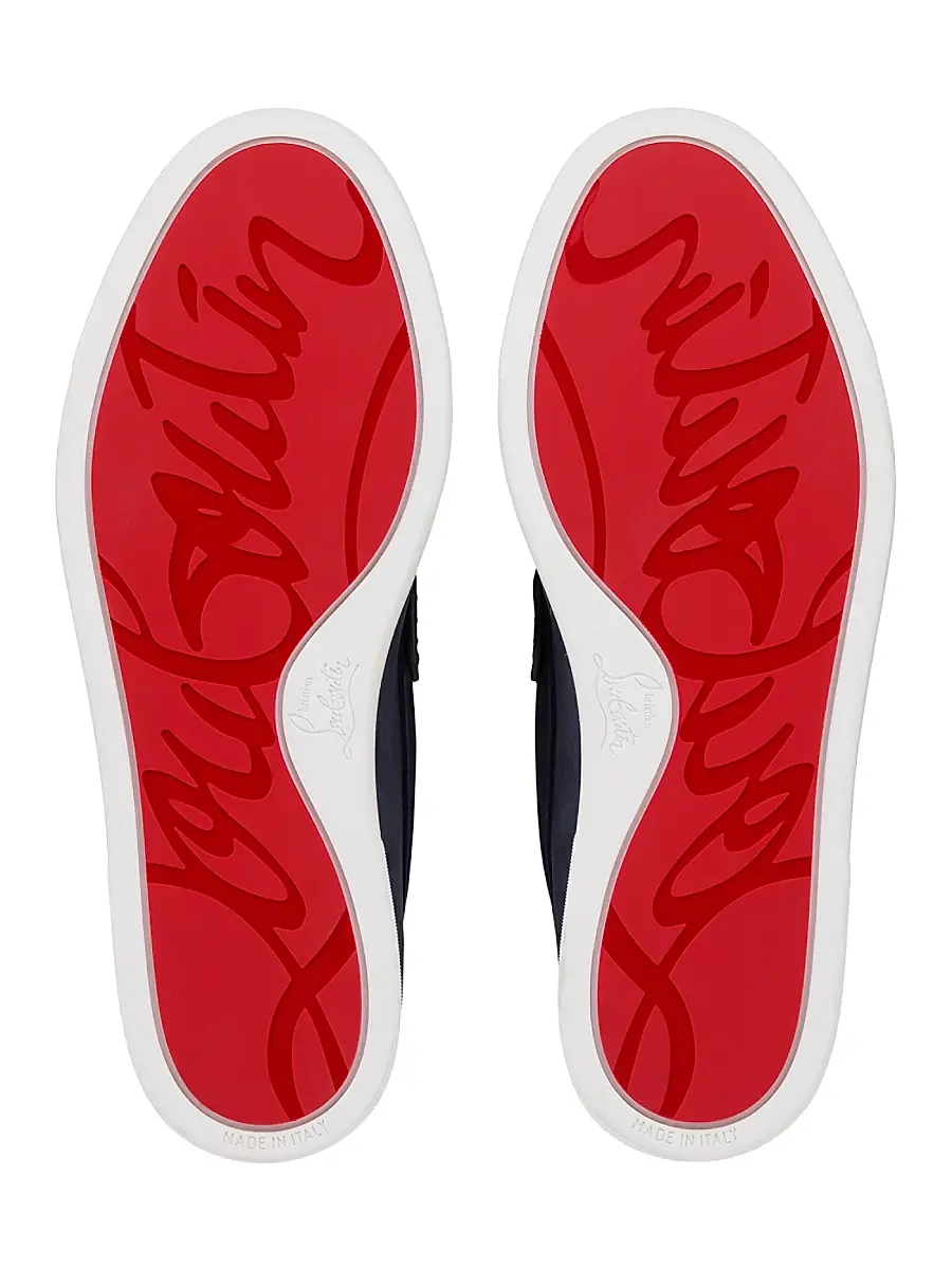 Christian Louboutin Men's Moonboat Leather Loafers - Zaffiro | Thumbnail 5