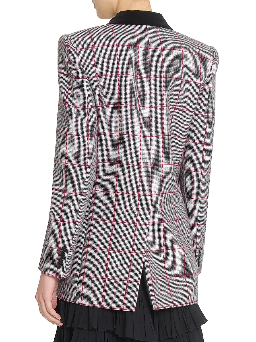 Chloé Women's Tailored Wool Double-Breasted Jacket - Black White | Thumbnail 5 Chloé Women's Tailored Wool Double-Breasted Jacket - Black White | Thumbnail 5
