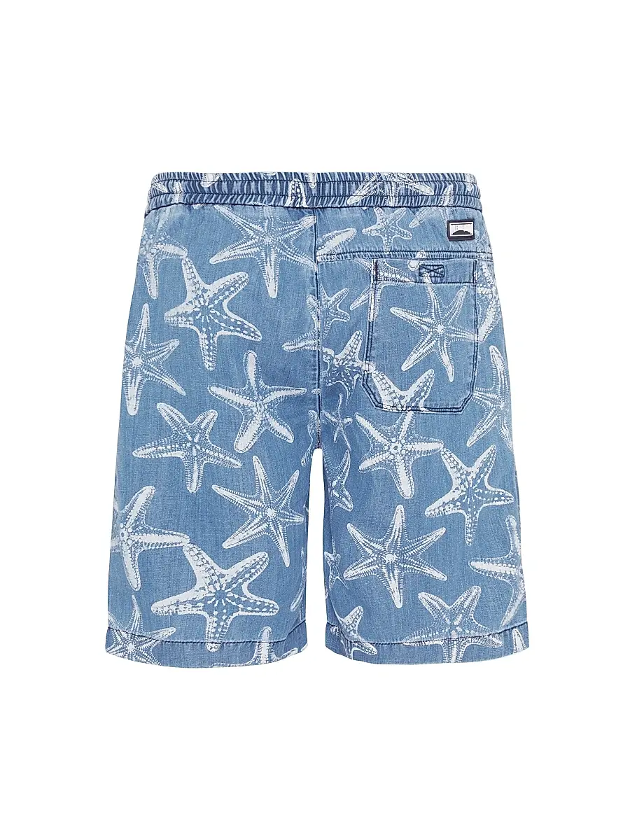 Vilebrequin Men's Starfish-Printed Denim Shorts | Thumbnail 2 Vilebrequin Men's Starfish-Printed Denim Shorts | Thumbnail 2