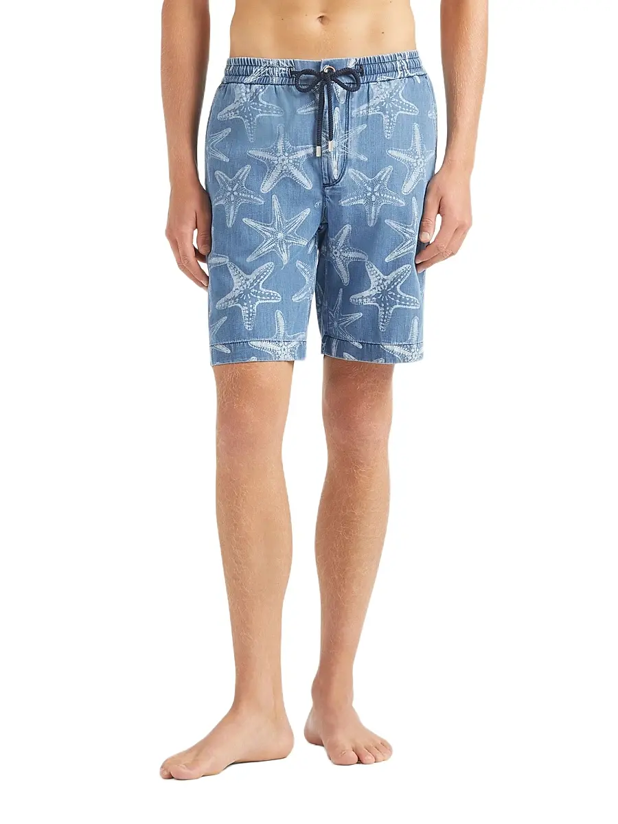 Vilebrequin Men's Starfish-Printed Denim Shorts | Thumbnail 3 Vilebrequin Men's Starfish-Printed Denim Shorts | Thumbnail 3