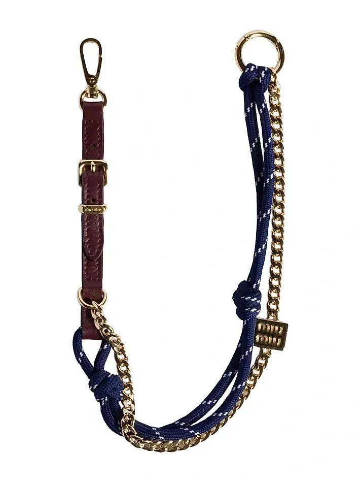 Women's Leather, Cord, and Metal Trick Bag Accessory