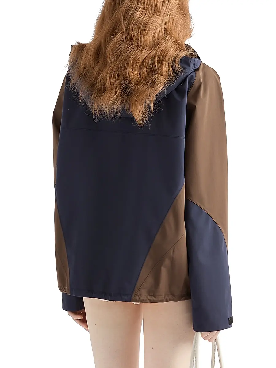 Prada Women's Technical Fabric Blouson Jacket - Blue | Thumbnail 3