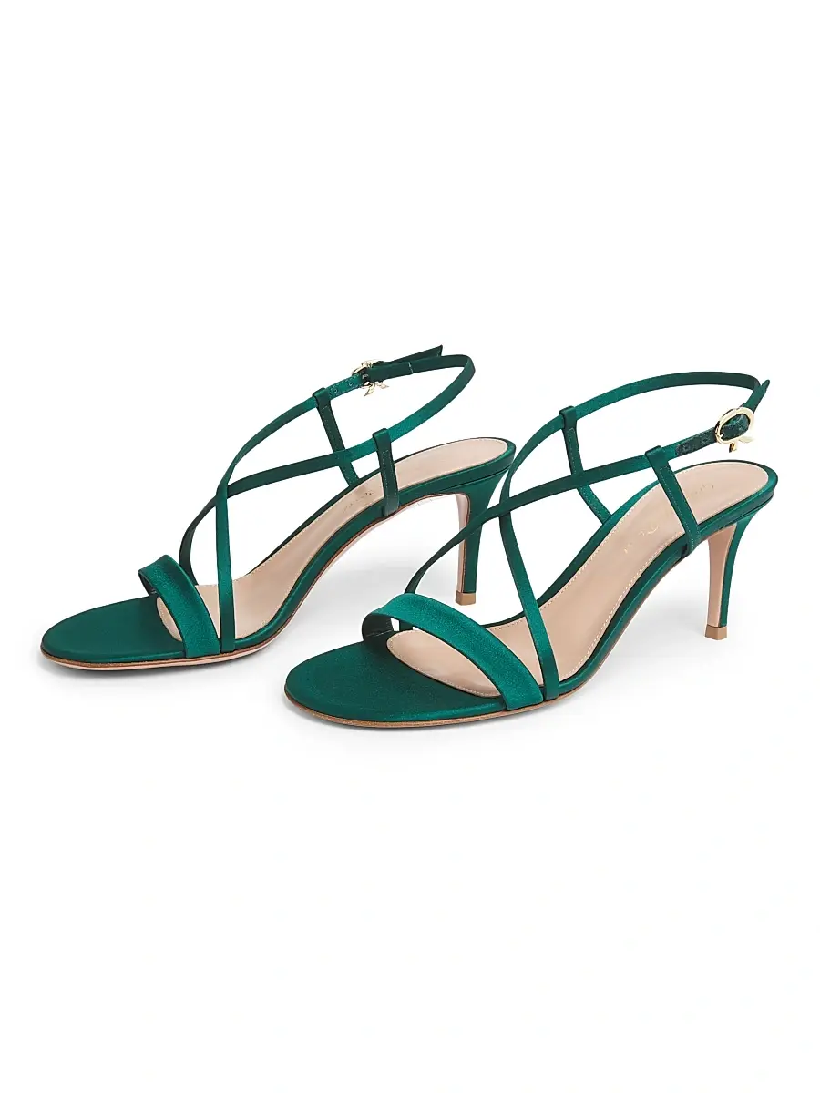 Gianvito Rossi Women's 70MM Crepe Satin Sandals | Thumbnail 2 Gianvito Rossi Women's 70MM Crepe Satin Sandals | Thumbnail 2