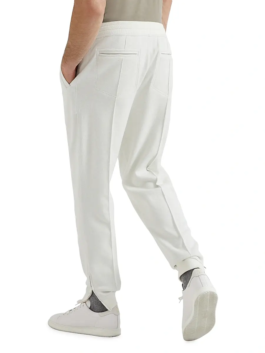 Brunello Cucinelli Men's Cashmere and Cotton French Terry Double Cloth Trousers | Thumbnail 3 Brunello Cucinelli Men's Cashmere and Cotton French Terry Double Cloth Trousers | Thumbnail 3