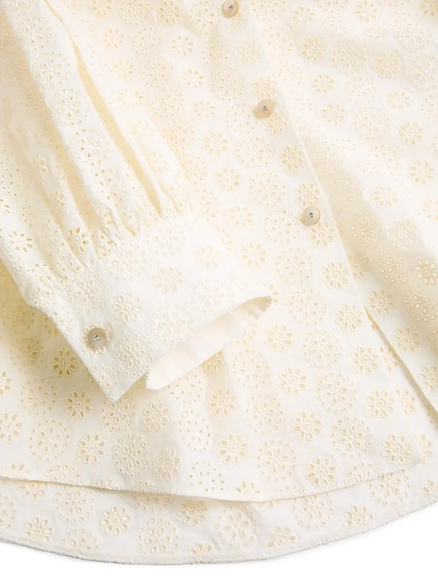 Valentino Garavani Women's Daisy Sangallo Polka Dot Shirt | Thumbnail 6 Valentino Garavani Women's Daisy Sangallo Polka Dot Shirt | Thumbnail 6
