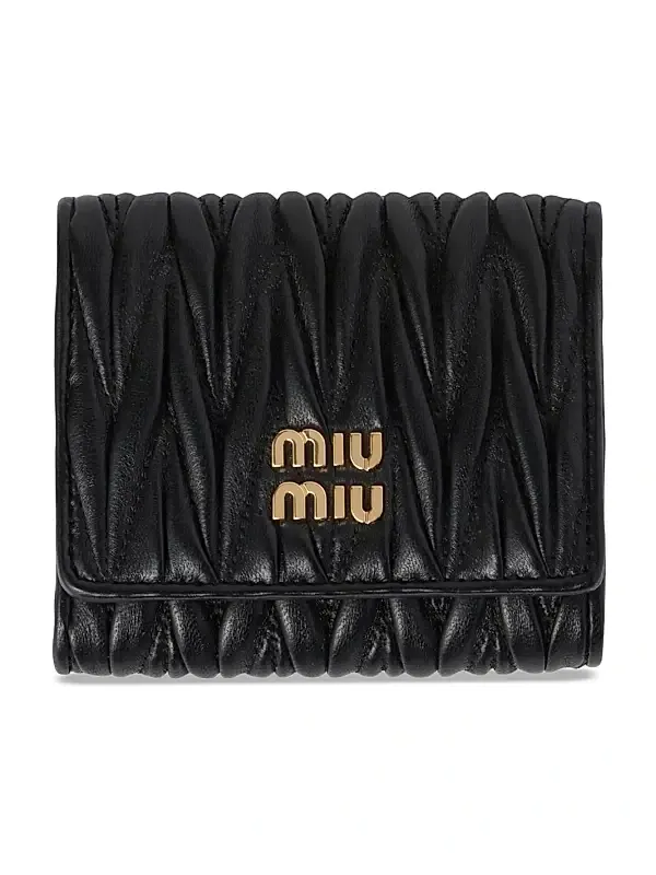 Women's Small Matelasse Nappa Leather Wallet
