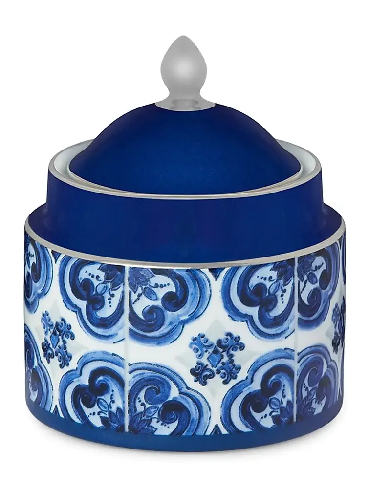 Dolce & Gabbana Blue Mediterraneo Sugar Bowl & Lid - Blue
