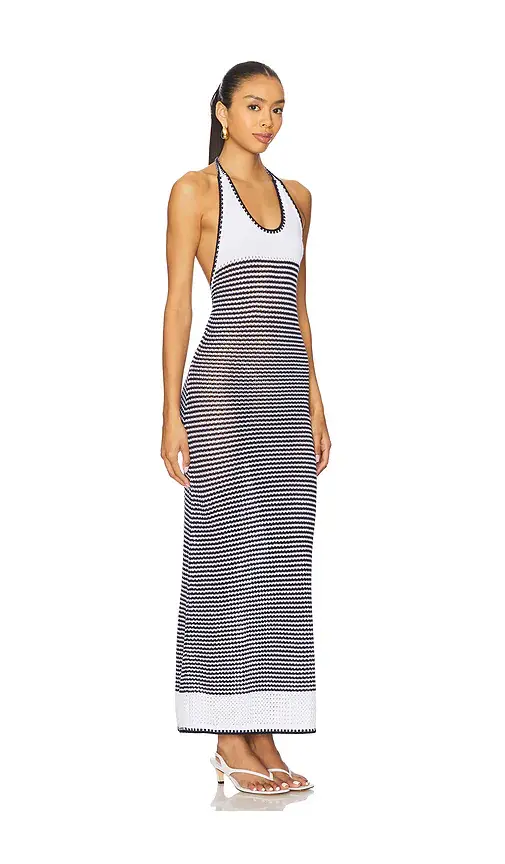 525 America Dena Striped Halter Maxi Dress | Thumbnail 2 525 America Dena Striped Halter Maxi Dress | Thumbnail 2