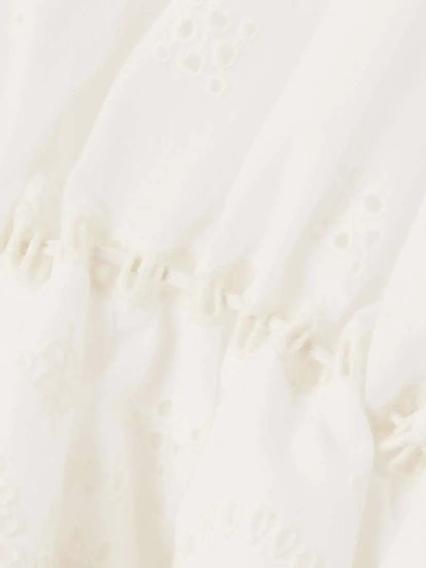 Chloé Cropped Ruffled Broderie Anglaise Cotton-voile Blouse | Thumbnail 4 Chloé Cropped Ruffled Broderie Anglaise Cotton-voile Blouse | Thumbnail 4