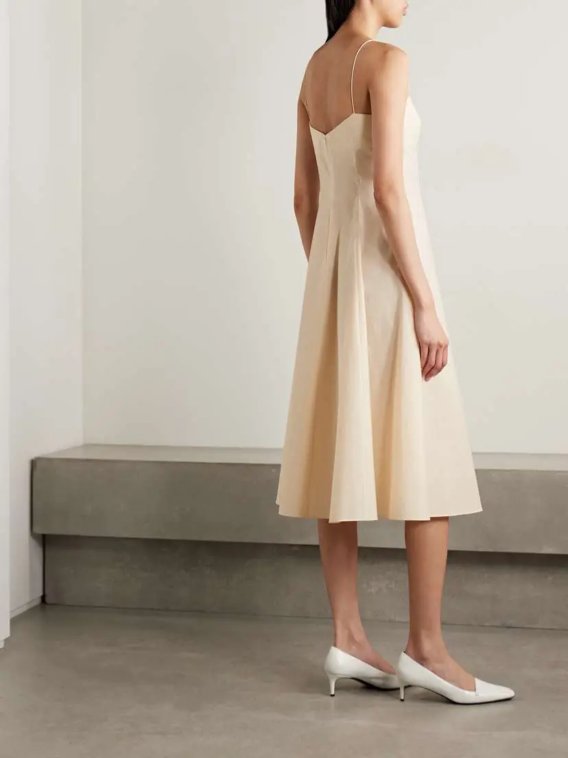 Khaite Isabella Cotton-canvas Midi Dress | Thumbnail 3