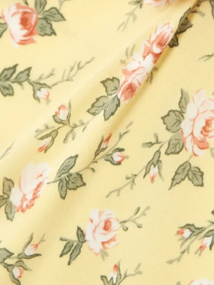 Alessandra Rich Bow-detailed Ruffled Floral-print Silk Crepe De Chine Midi Dress | Thumbnail 4 Alessandra Rich Bow-detailed Ruffled Floral-print Silk Crepe De Chine Midi Dress | Thumbnail 4