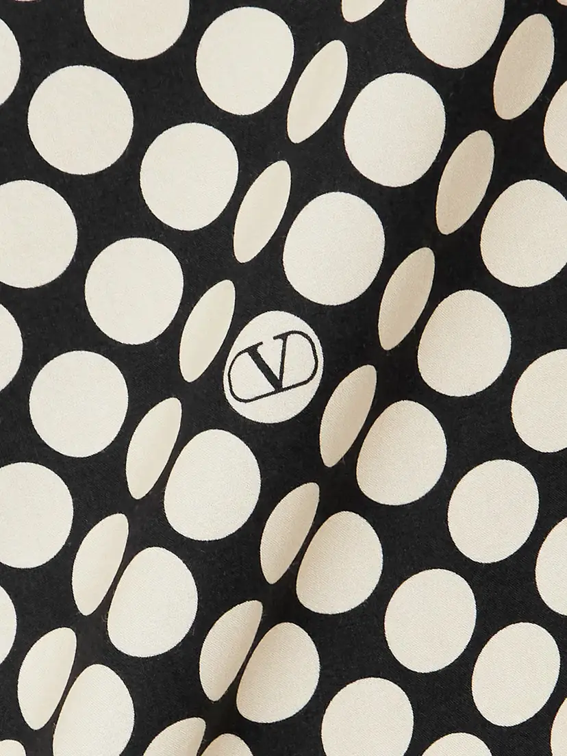 Valentino Garavani Cropped Ruffled Polka-dot Cotton-poplin Top | Thumbnail 4