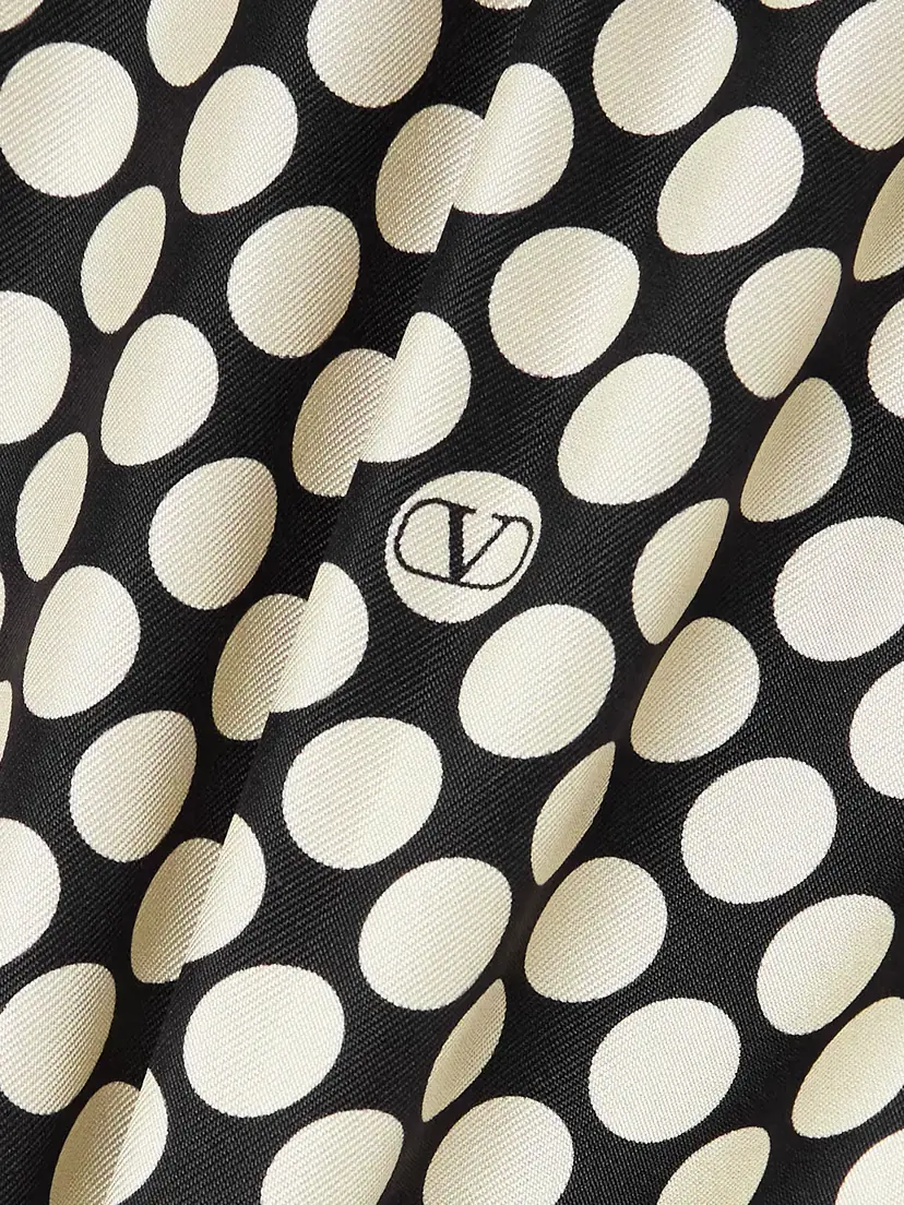 Valentino Garavani Ruffled Wrap-effect Polka-dot Silk-twill Midi Skirt | Thumbnail 4