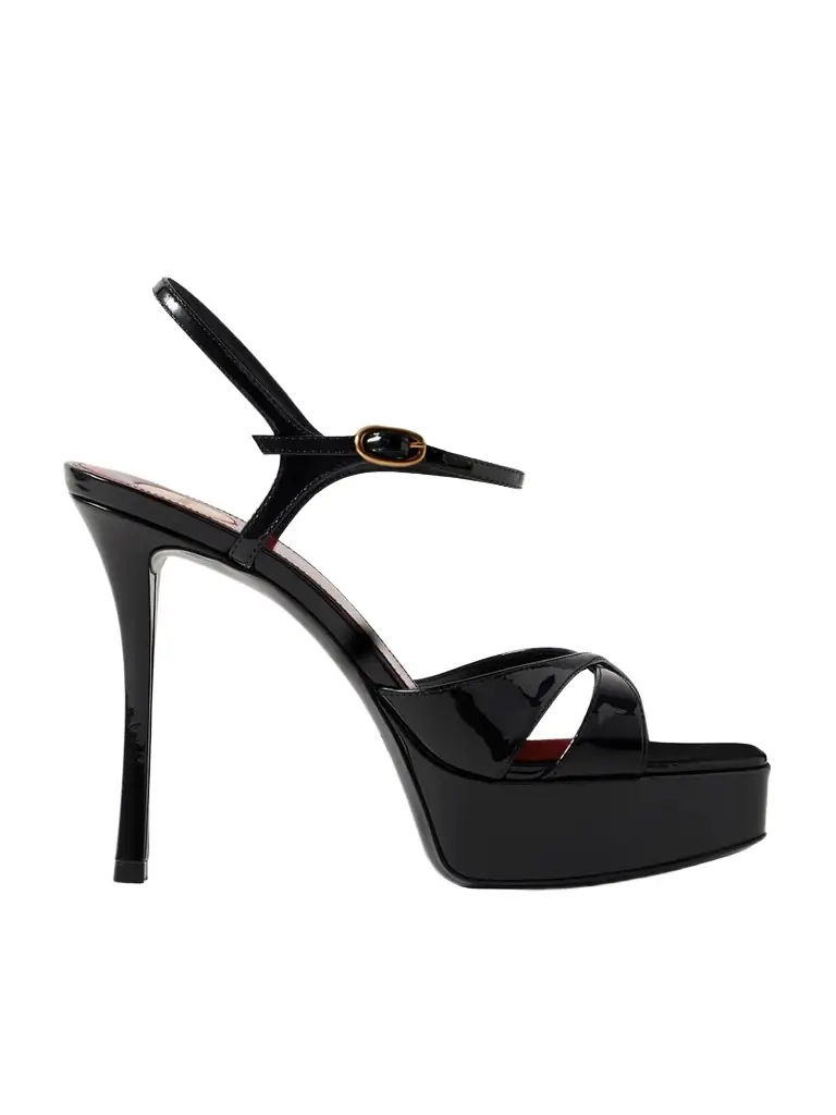 Saint Laurent Debbie Patent-leather Platform Sandals | Image 1 Saint Laurent Debbie Patent-leather Platform Sandals | Image 1