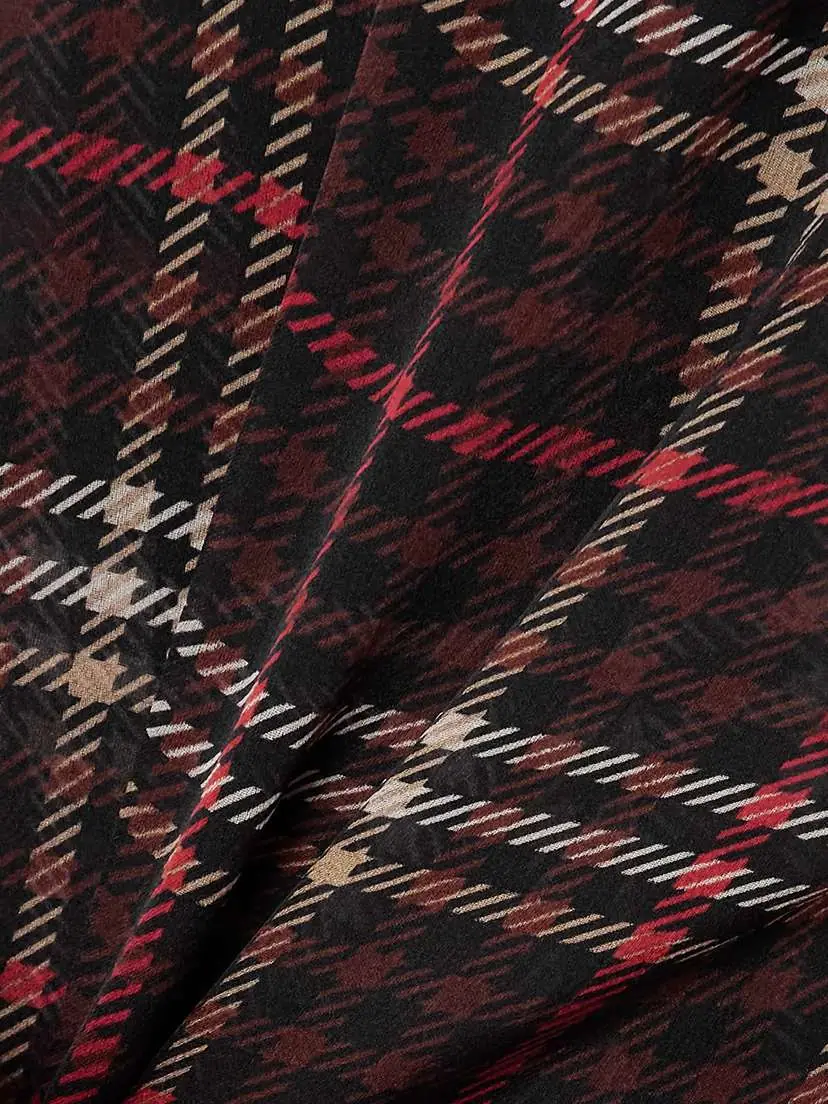 Saint Laurent Pussy-bow Checked Silk-chiffon Shirt | Thumbnail 5 Saint Laurent Pussy-bow Checked Silk-chiffon Shirt | Thumbnail 5