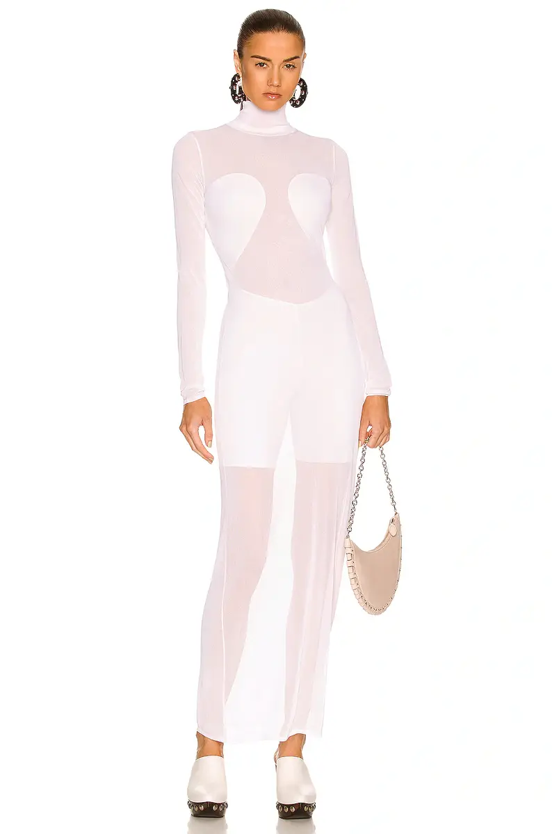 Alaïa Second Skin Biker Short Romper | Thumbnail 4 Alaïa Second Skin Biker Short Romper | Thumbnail 4