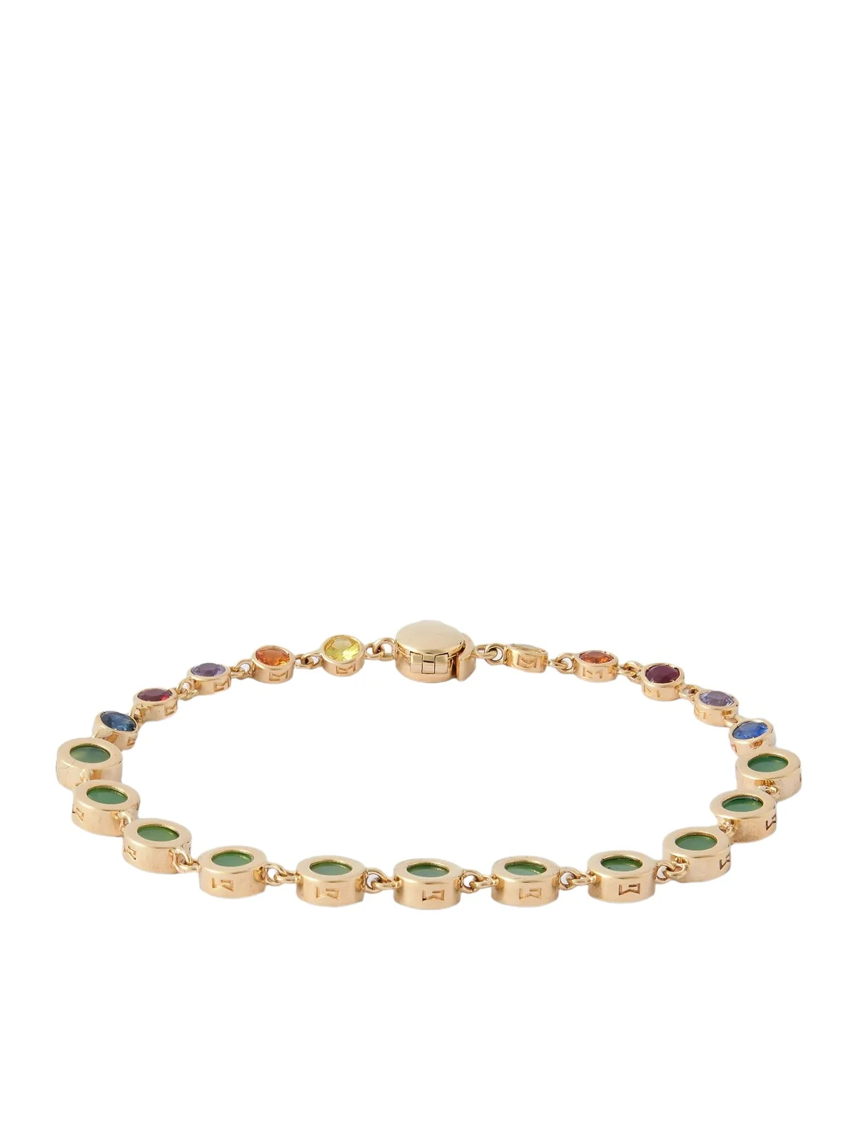 14-Karat Gold Multi-Stone Bracelet - Men