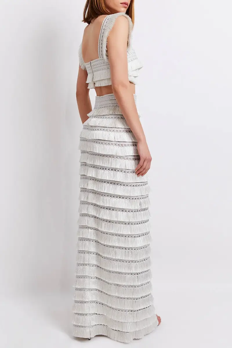 PatBo Metallic Fringe Maxi Skirt | Thumbnail 5 PatBo Metallic Fringe Maxi Skirt | Thumbnail 5