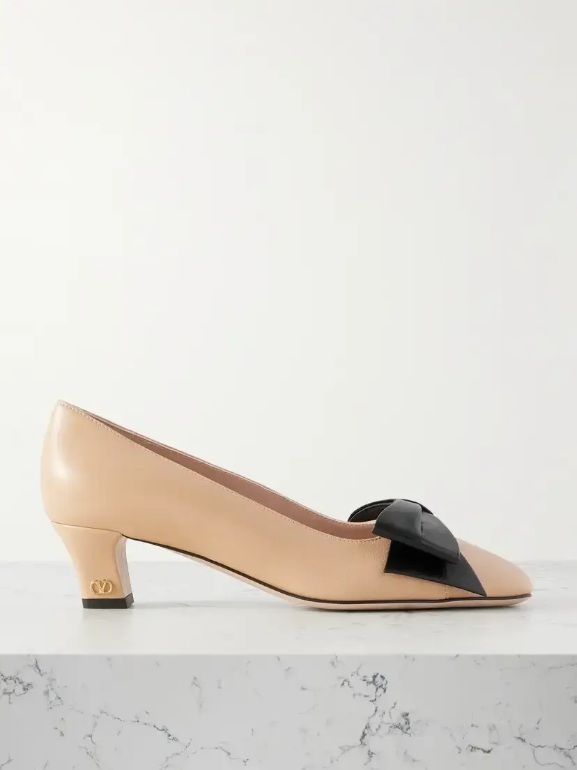 Valentino Garavani Bowow 45 Bow-embellished Leather Pumps | Image 1 Valentino Garavani Bowow 45 Bow-embellished Leather Pumps | Image 1
