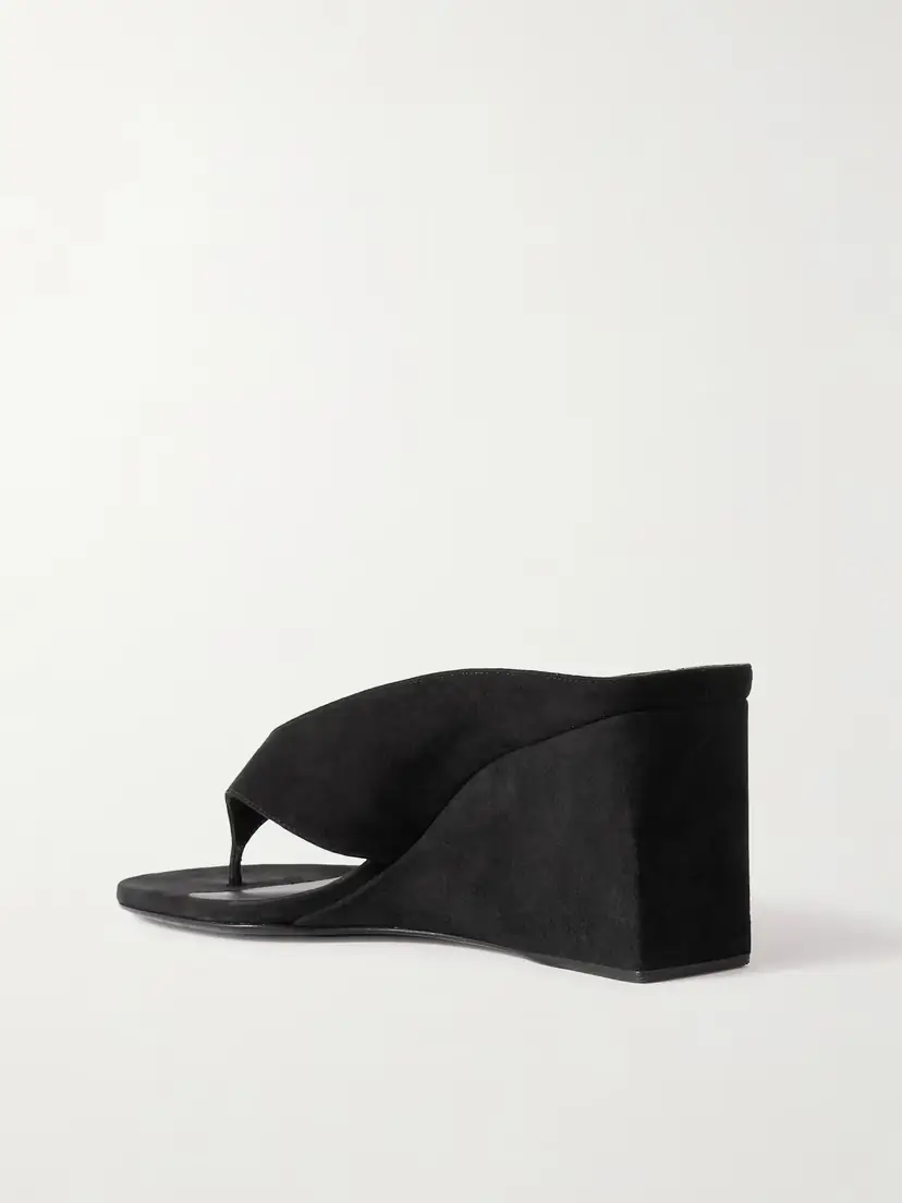 Alaïa Tong 75 Suede Wedge Sandals | Thumbnail 3 Alaïa Tong 75 Suede Wedge Sandals | Thumbnail 3