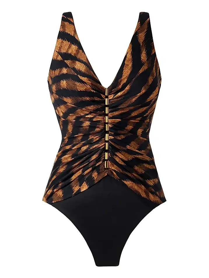 Miraclesuit Swim Women's Raya De Safari Charmer Animal-Print One-Piece Swimsuit