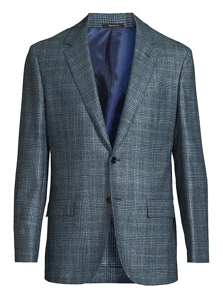 Sartorio Napoli Men's Plaid Wool-Silk Jacket