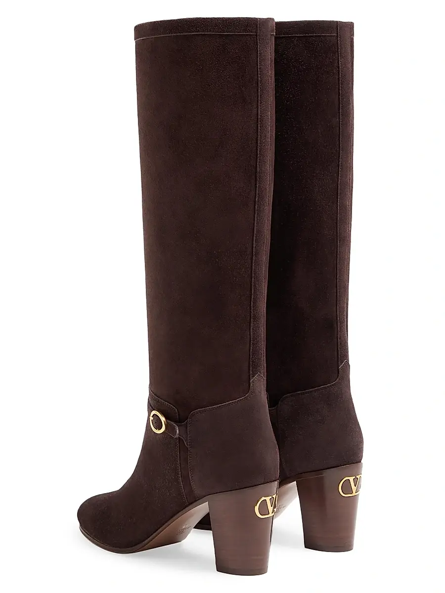 Valentino Women's Pattie Crust 75MM Leather Boots | Thumbnail 4 Valentino Women's Pattie Crust 75MM Leather Boots | Thumbnail 4