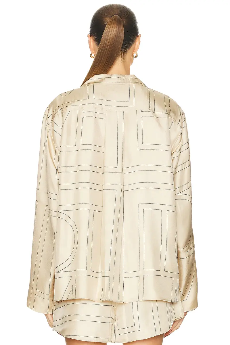 Toteme Monogram Silk PJ Top | Thumbnail 3 Toteme Monogram Silk PJ Top | Thumbnail 3