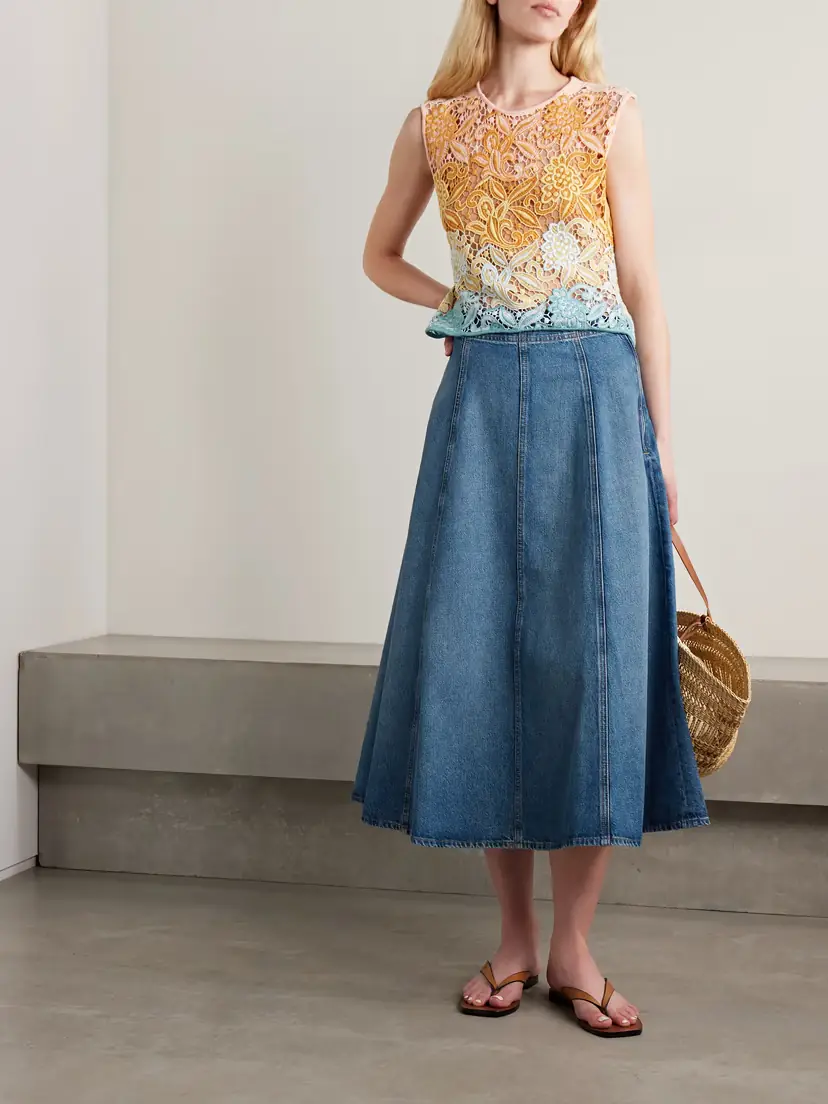 Ulla Johnson The Uma Denim Midi Skirt | Thumbnail 2