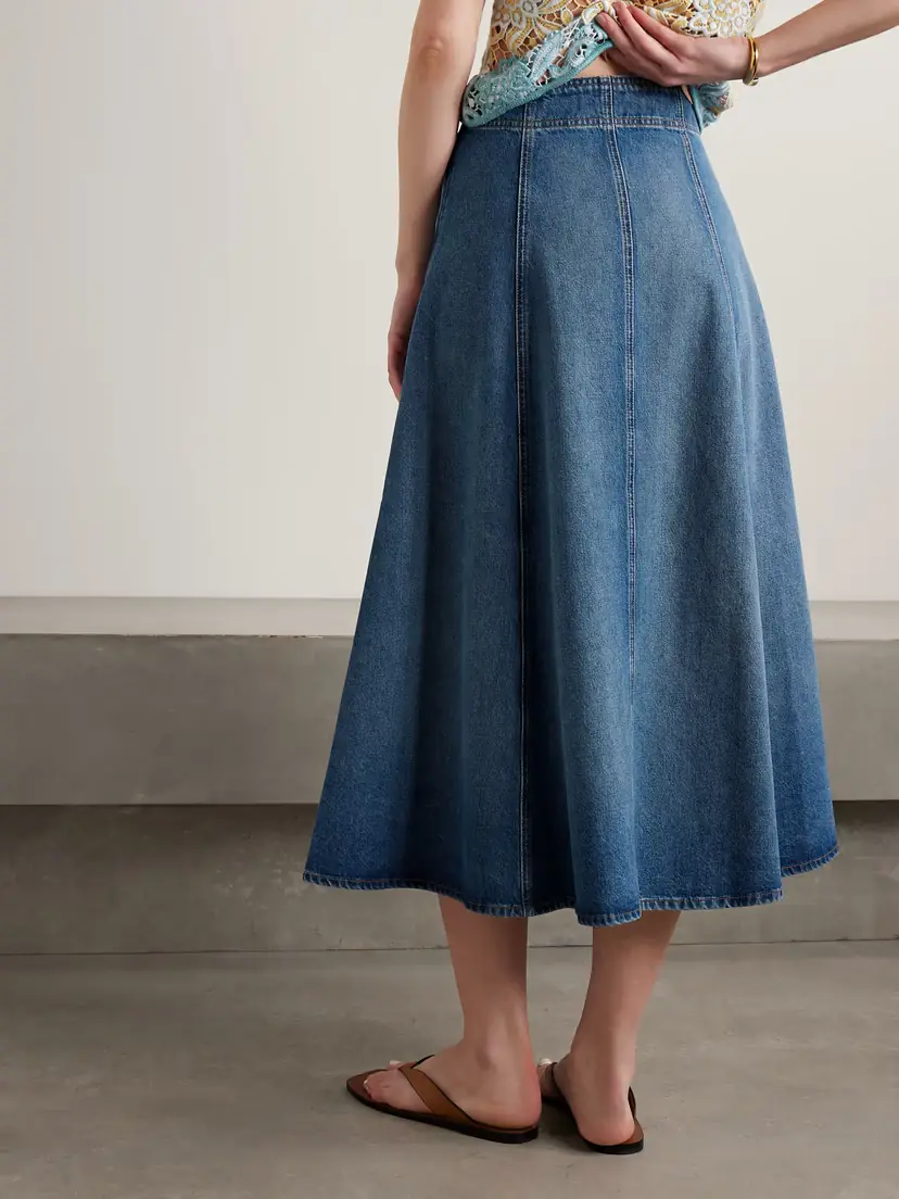 Ulla Johnson The Uma Denim Midi Skirt | Thumbnail 3