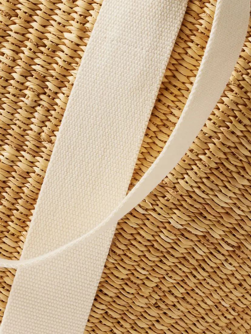 MUUÑ Sophie Canvas-trimmed Woven Straw Tote | Thumbnail 4 MUUÑ Sophie Canvas-trimmed Woven Straw Tote | Thumbnail 4