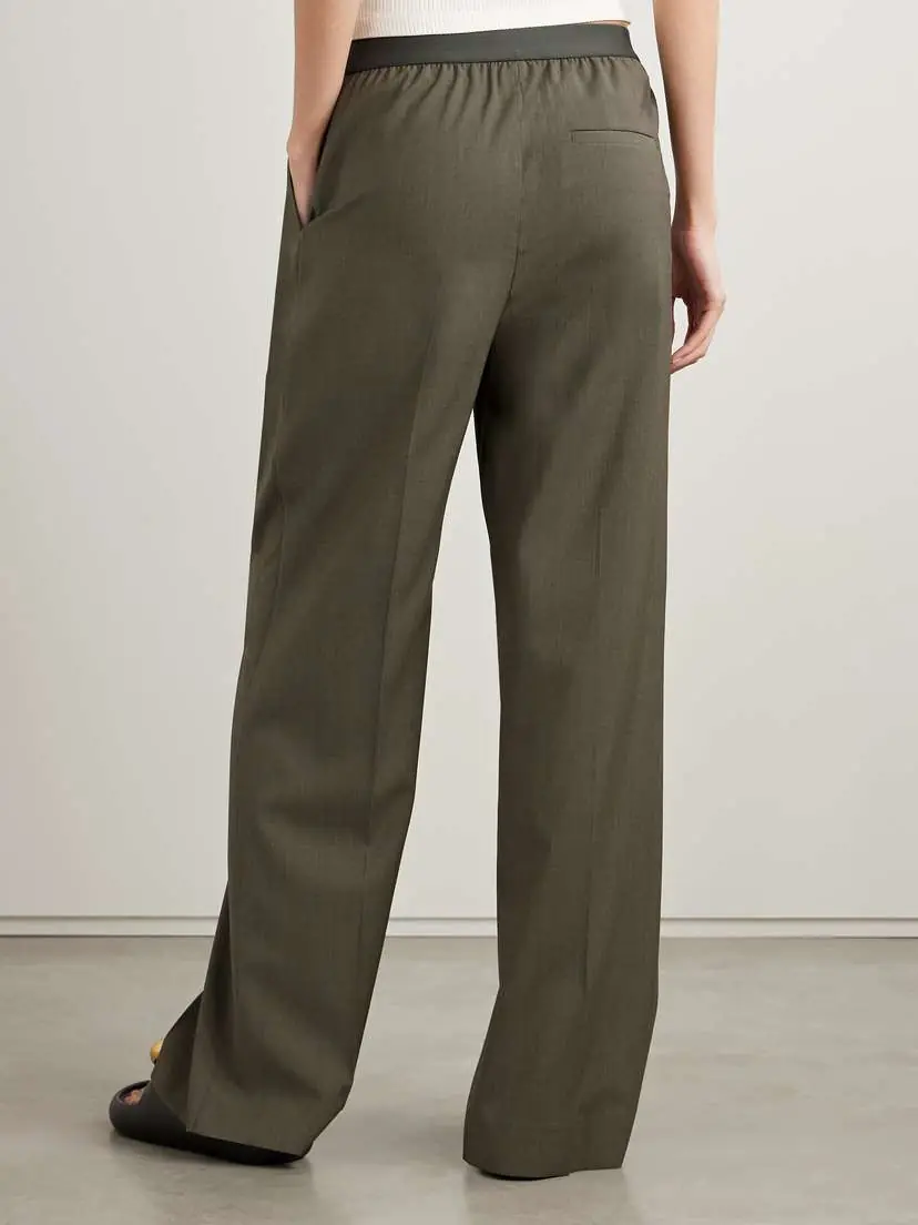 Loewe Pleated Wool Straight-leg Pants | Thumbnail 3