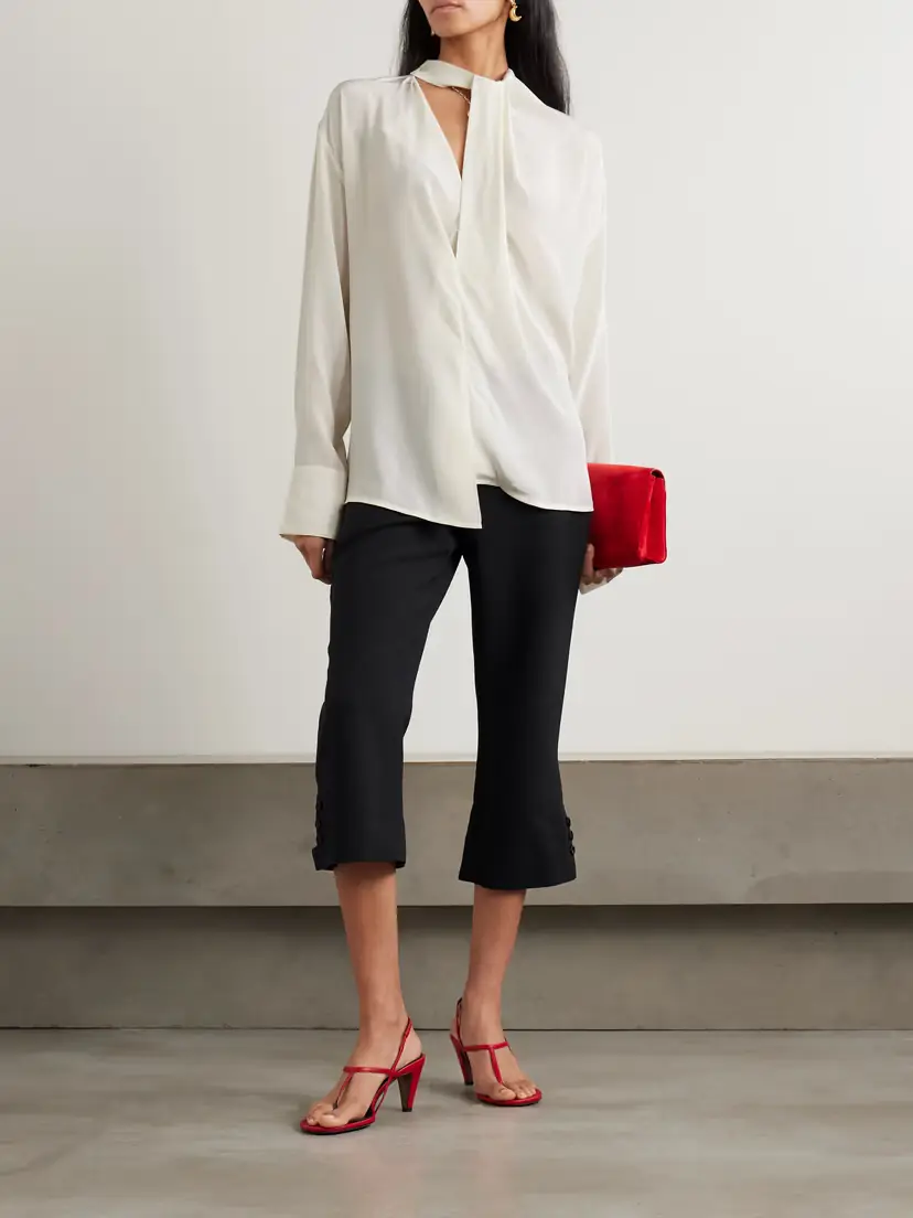 Victoria Beckham Asymmetric Draped Silk Blouse | Thumbnail 2 Victoria Beckham Asymmetric Draped Silk Blouse | Thumbnail 2