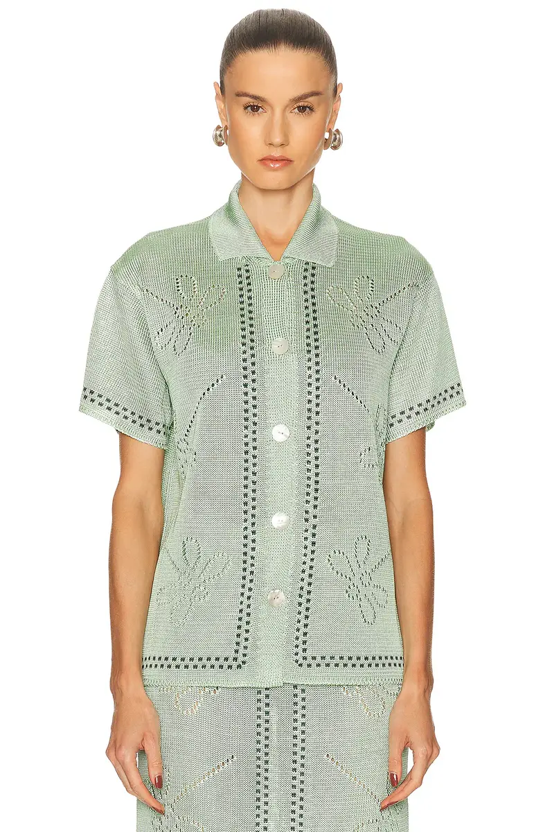 Calle Del Mar Garden Party Short Sleeve Shirt | Thumbnail 2 Calle Del Mar Garden Party Short Sleeve Shirt | Thumbnail 2