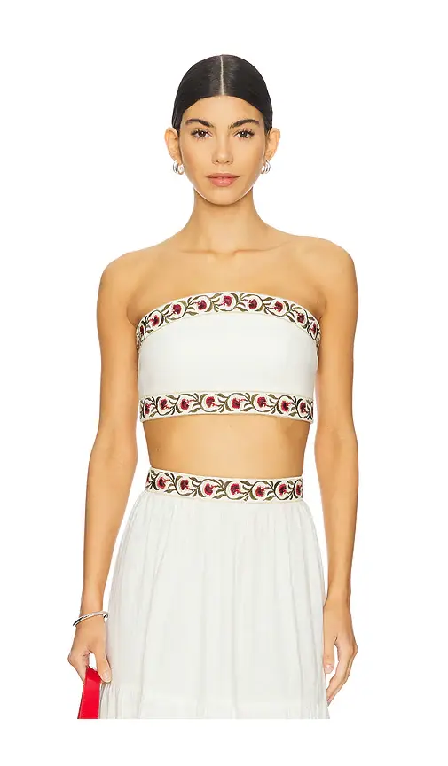 Rosewater House Carnation Crop Top