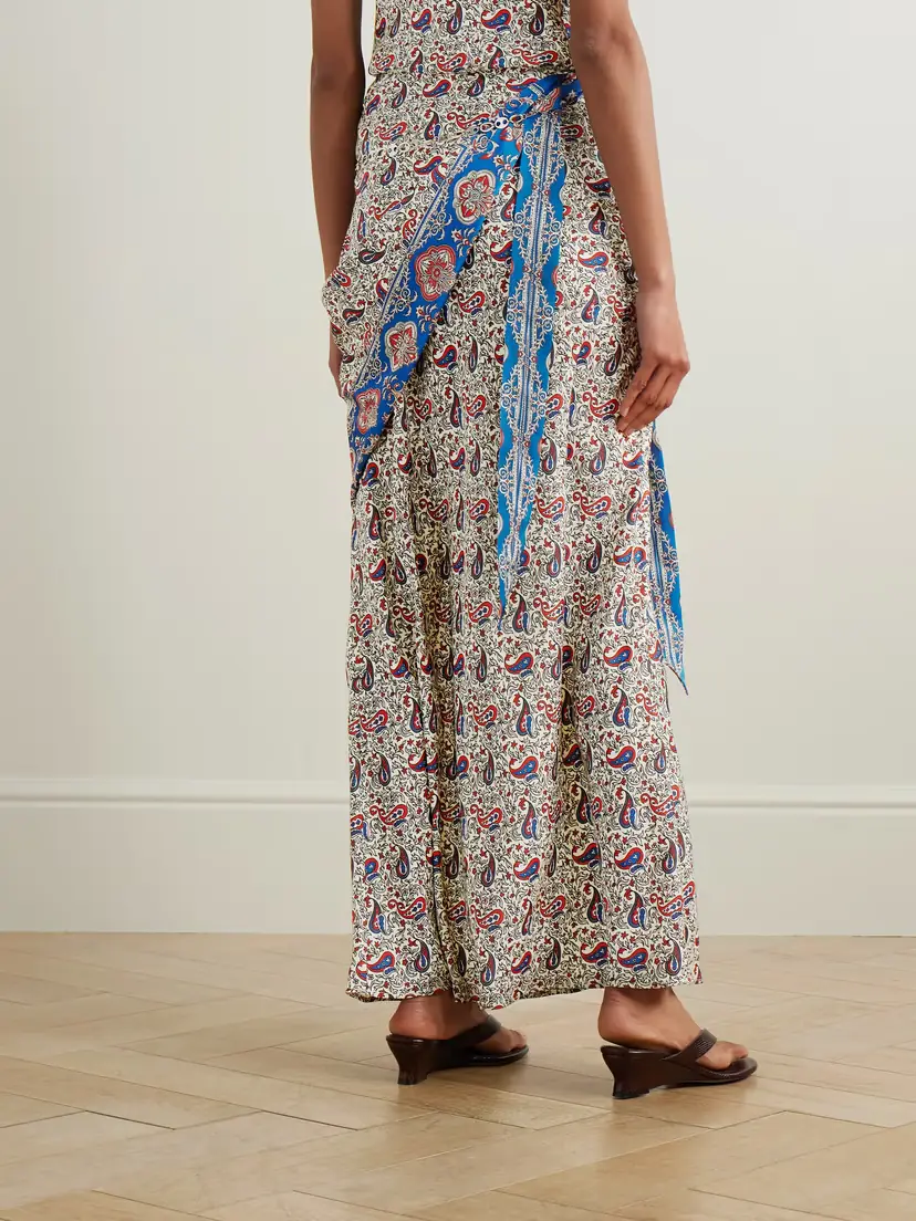 Rabanne Chain-detailed Paisley-print Crepe Maxi Skirt | Thumbnail 3 Rabanne Chain-detailed Paisley-print Crepe Maxi Skirt | Thumbnail 3