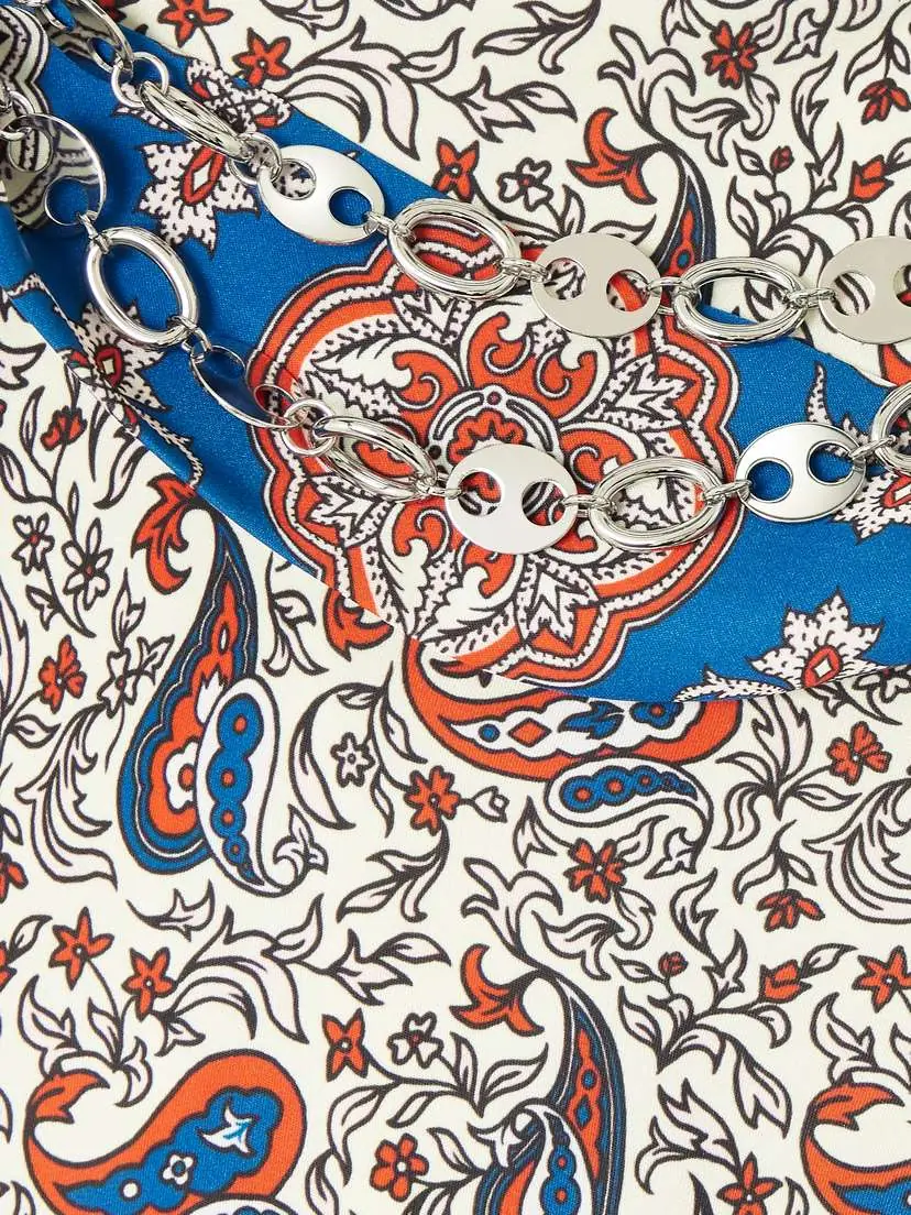 Rabanne Chain-detailed Paisley-print Crepe Top | Thumbnail 5 Rabanne Chain-detailed Paisley-print Crepe Top | Thumbnail 5