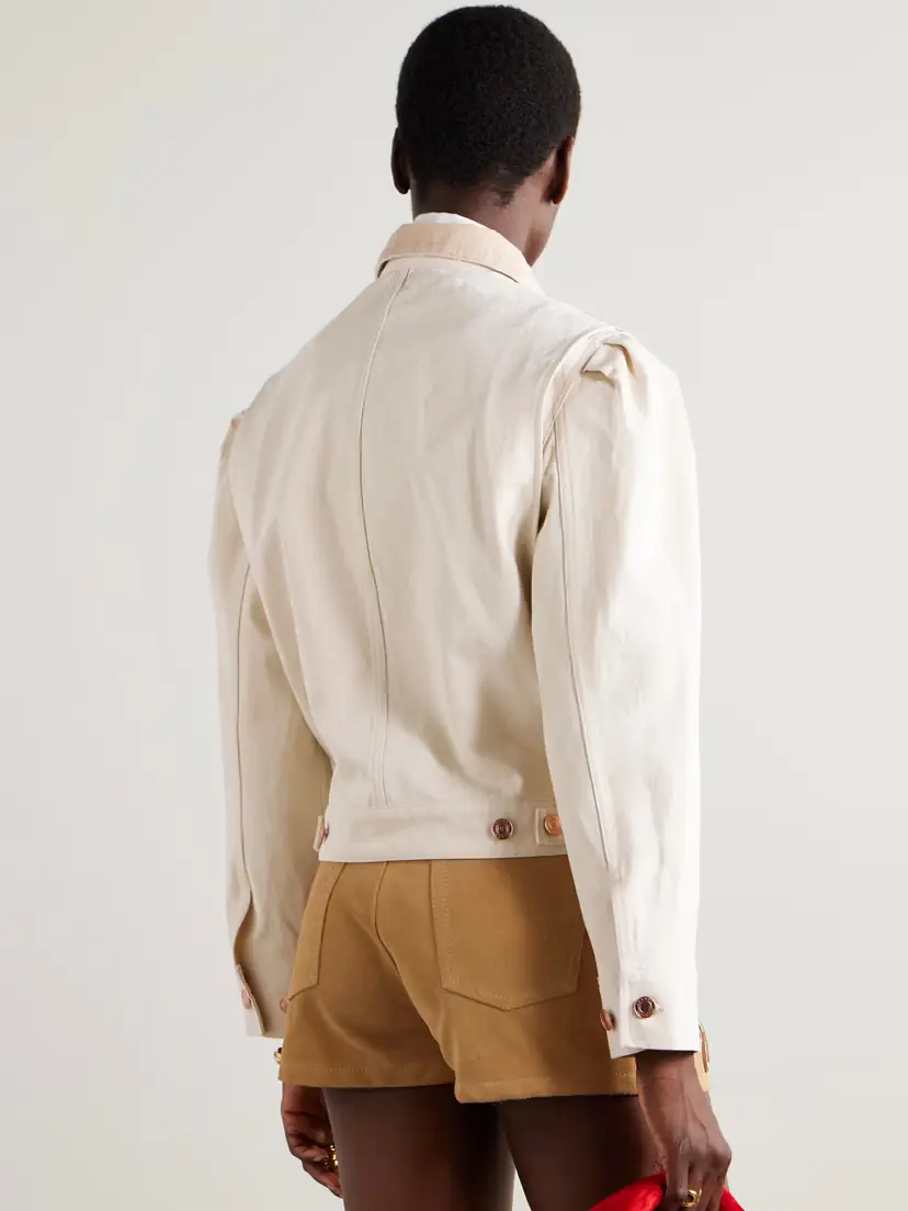 Isabel Marant Nolinea Corduroy-trimmed Cotton-twill Jacket | Thumbnail 4