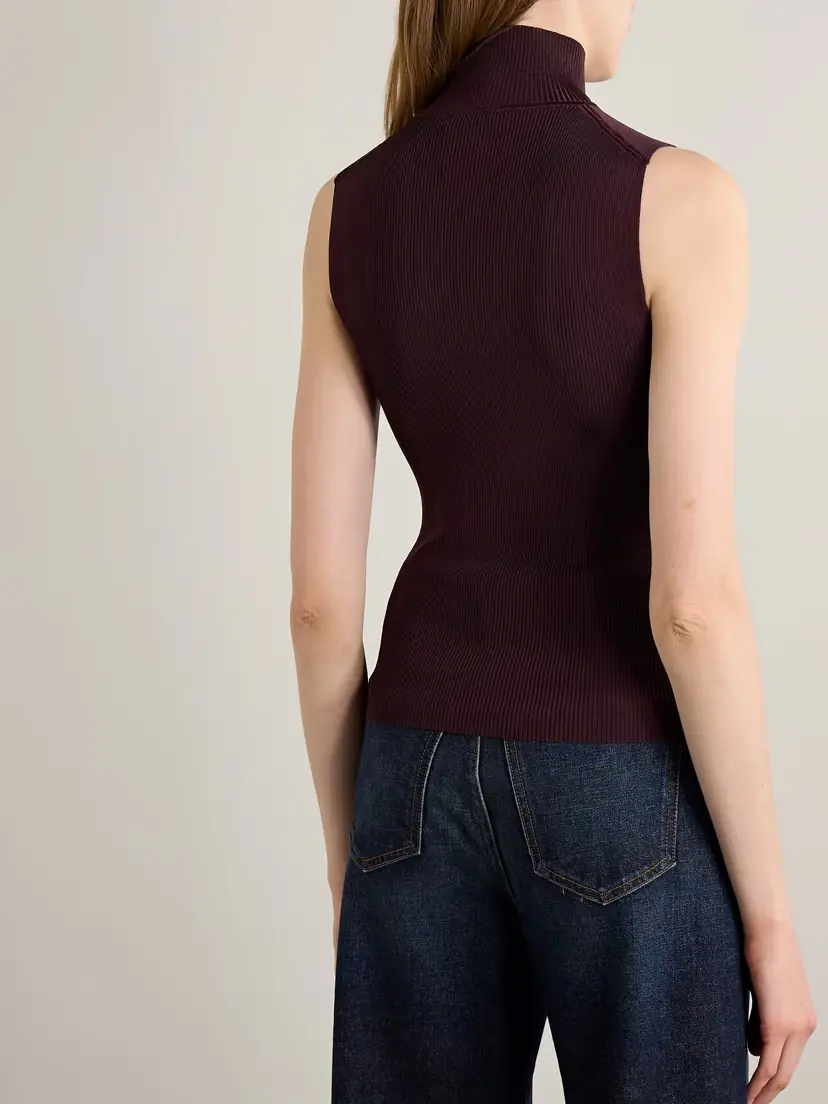 Khaite Benita Ribbed-knit Turtleneck Top | Thumbnail 3