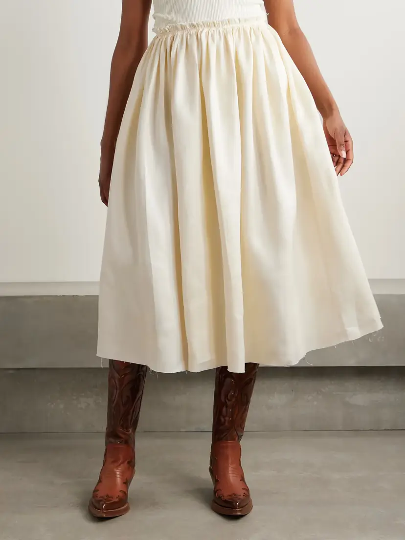 Gabriela Hearst Chiara Linen Midi Skirt | Thumbnail 3 Gabriela Hearst Chiara Linen Midi Skirt | Thumbnail 3