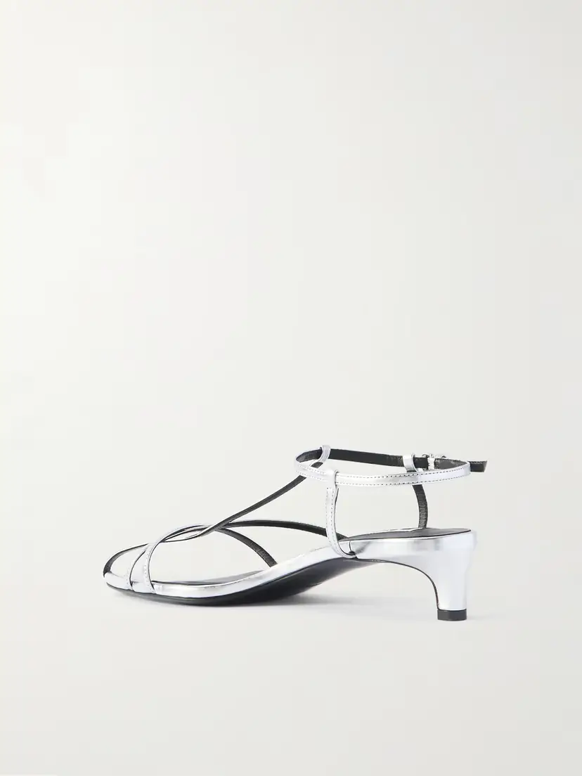 Jil Sander Metallic Leather Sandals | Thumbnail 3 Jil Sander Metallic Leather Sandals | Thumbnail 3