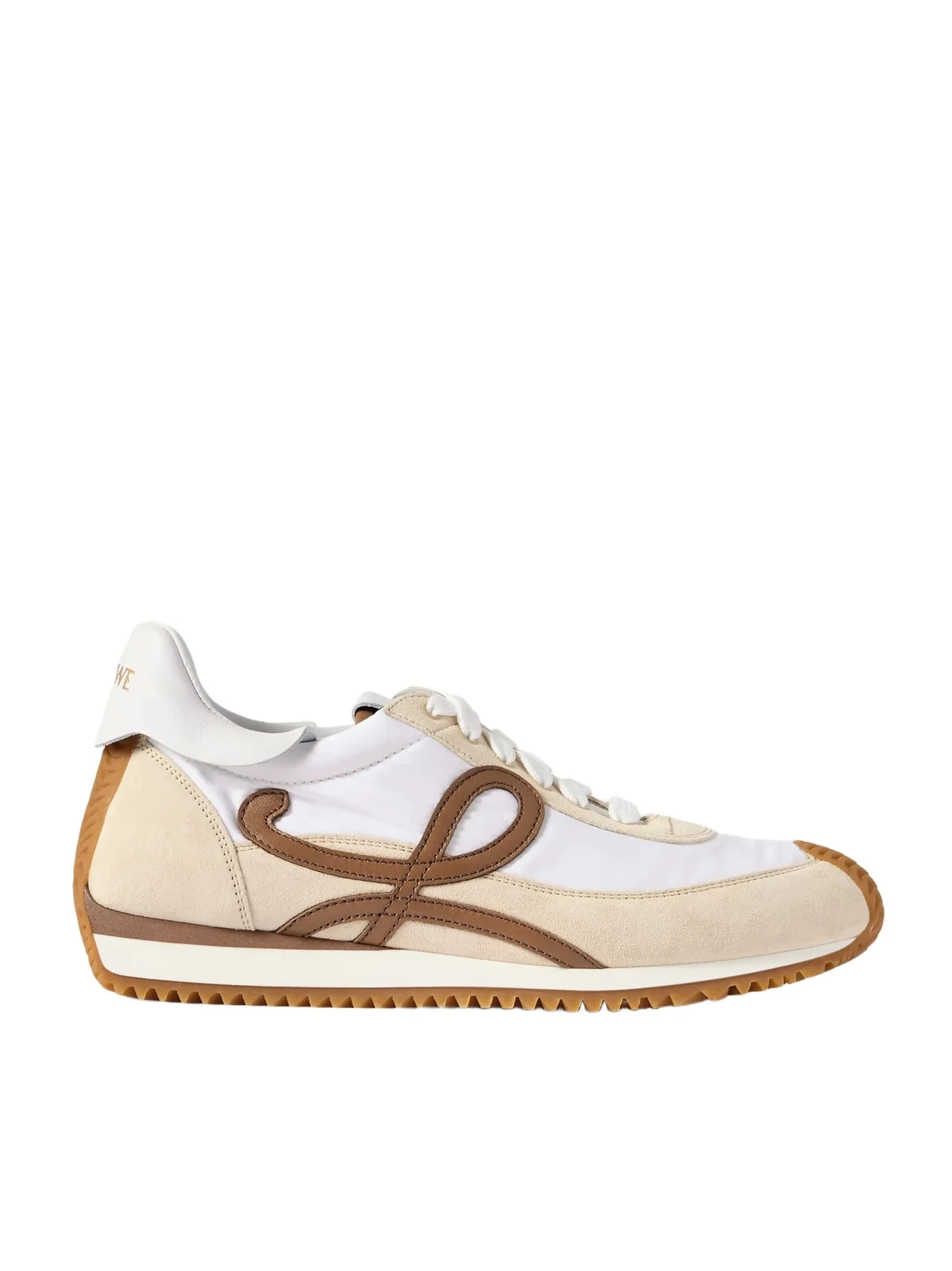 Loewe Flow Runner 2.0 Leather-trimmed Shell And Suede Sneakers - White