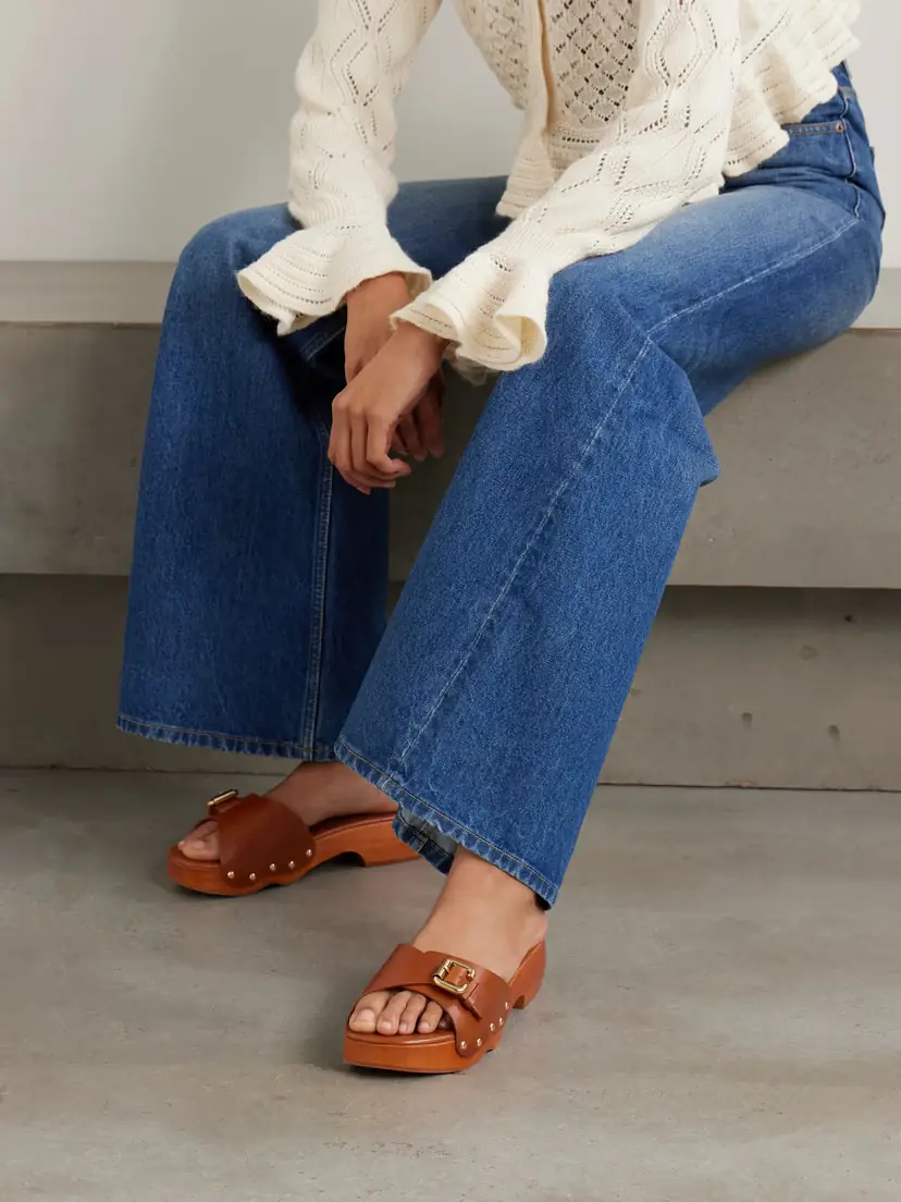 Chloé Jeannette Embellished Leather Mules | Thumbnail 2
